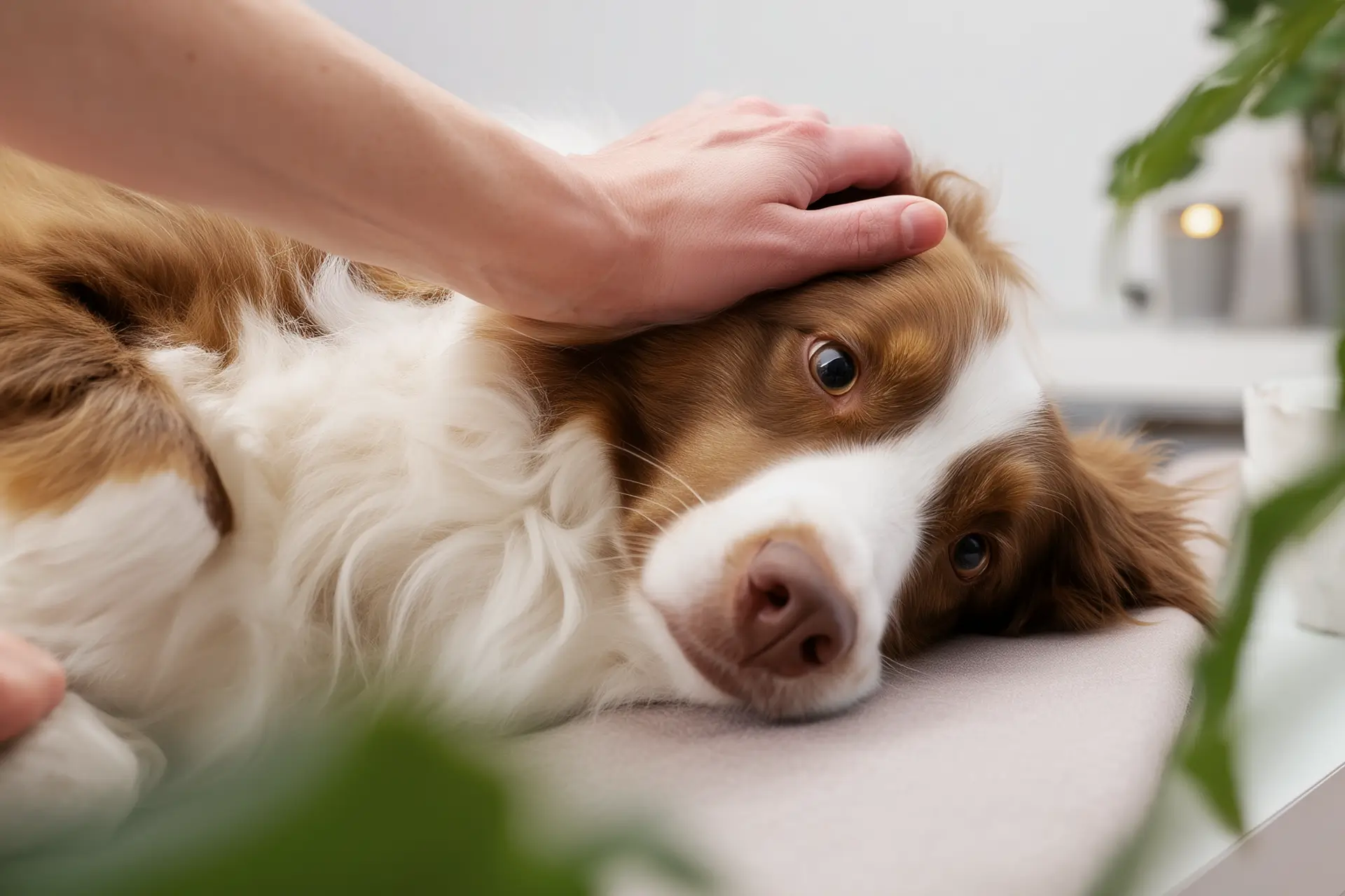 Hund beim entspannten Tierarzttraining – Vorbereitung auf Tierarztbesuch in Düsseldorf, Dogs am Rhein